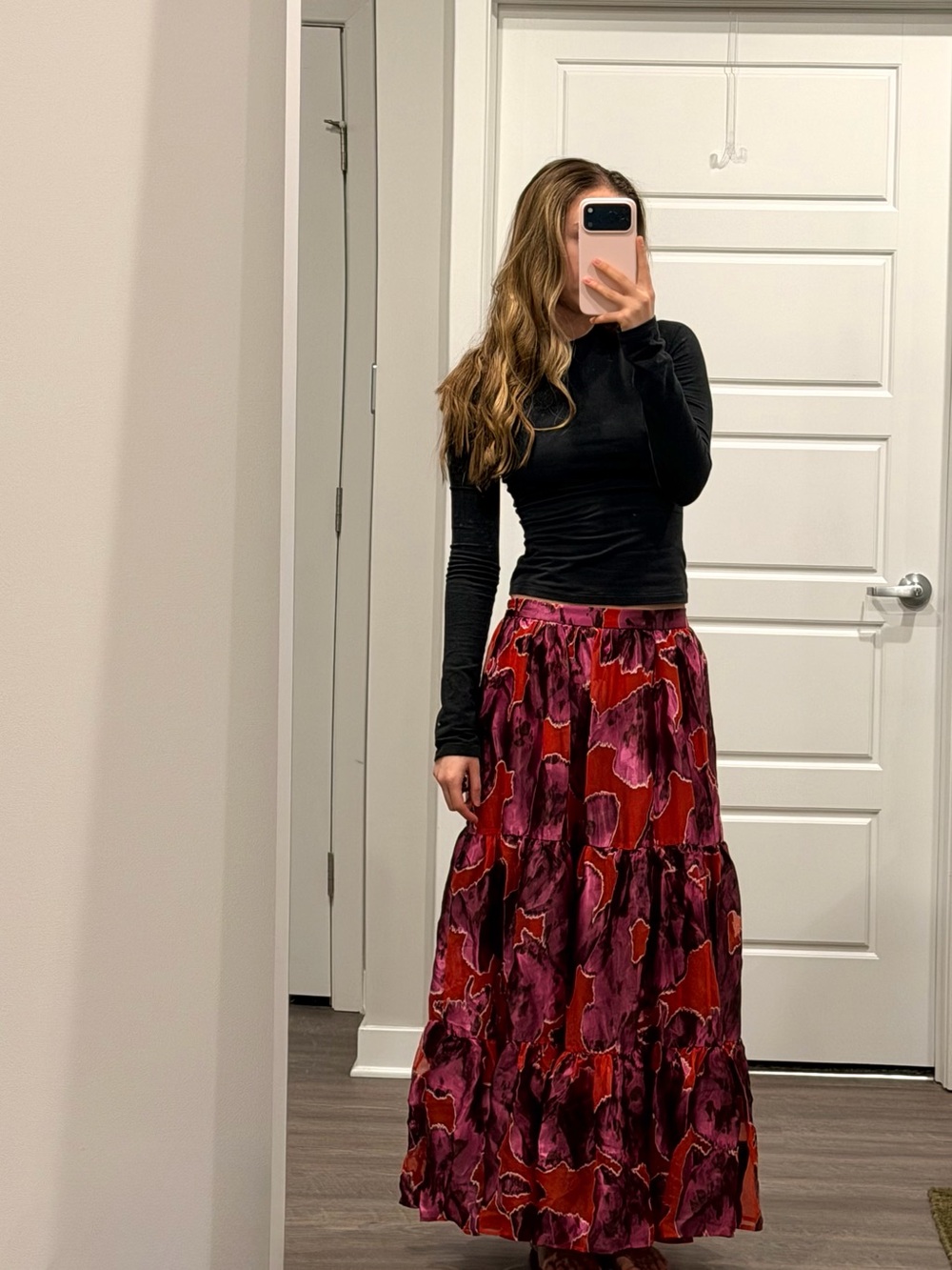 Anthropologie Hutch Tiered Maxi Skirt Purple NWT Size MP Fits Small Boho Flowy - Picture 11 of 11
